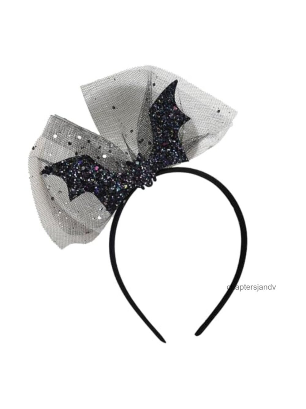 Plush Pumpkin Headband Glitter Bow Bat Hair Accessory Cosplay Party